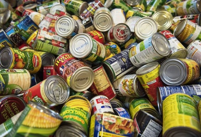 Donated Cans of Food